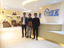 熱烈祝賀李總、逯總簽約創綠家東營市區級代理！